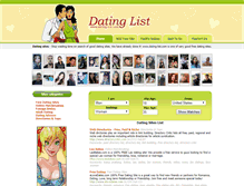 Tablet Screenshot of dating-list.com